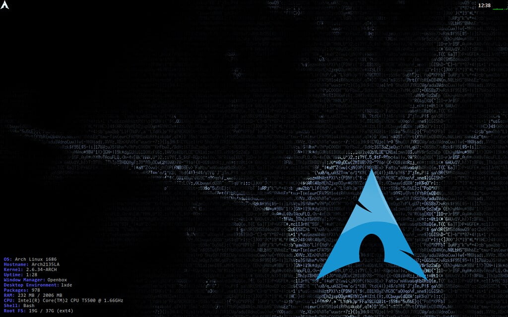 Arch Linux desktop with LXDE